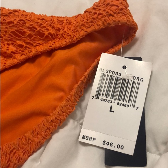 NWT $130 RALPH LAUREN TANKINI CROCHET ORANGE🍊L🍊 - Picture 5 of 8